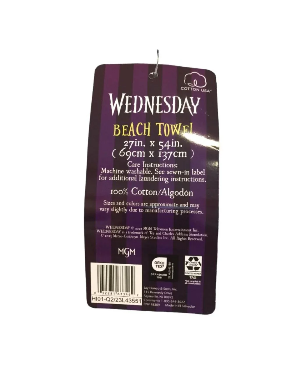 Wednesday Addams Nevermore IT Hand Weathervane Coffee Beach Towel